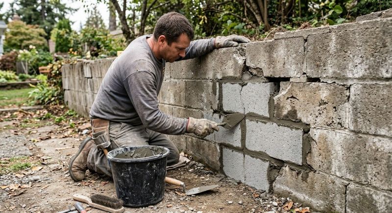 Block Wall Repair in Comfort, TX