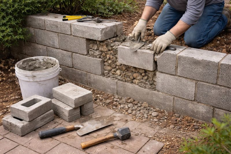 Block Wall Repair in Medina, TX
