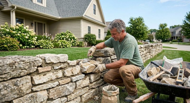Brick Fence Repair in Kerrville, TX