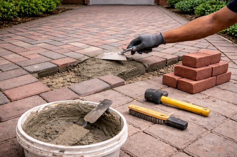 Brick Flatwork Repair in Ingram, TX