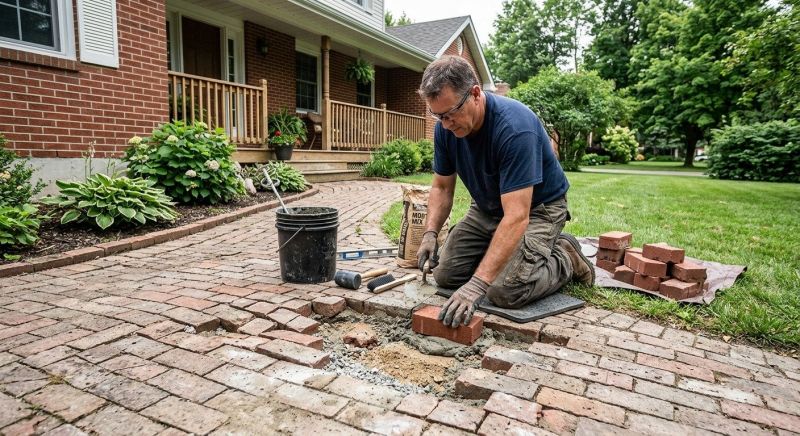 Brick Flatwork Repair in Medina, TX