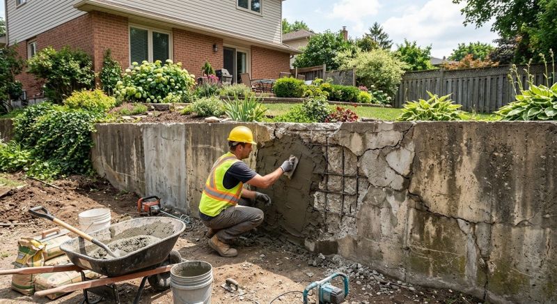Brick Retaining Wall Repair in Kerrville, TX