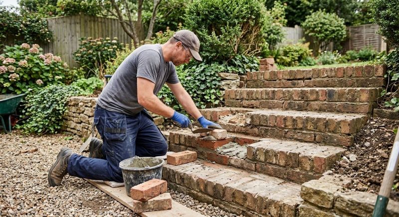 Brick Stairs Repair in Medina, TX