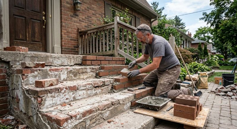 Brick Stoop Repair in Kerrville, TX