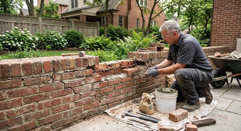 Brick Wall Repair in Center Point, TX