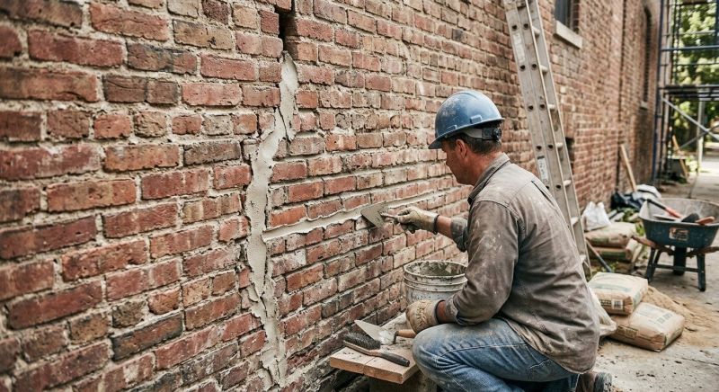 Brick Wall Repair in Ingram, TX