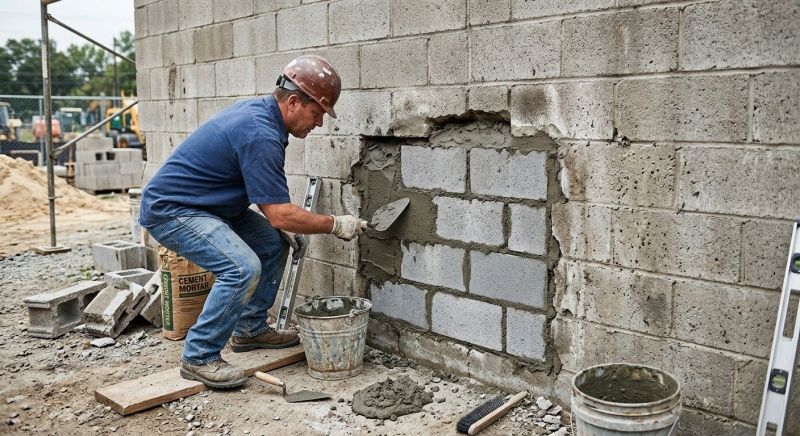 Cement Block Repair in Kerrville, TX
