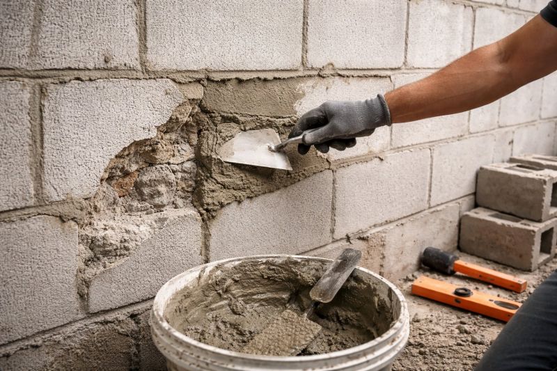 Cinder Block Wall Repair in Kerrville, TX