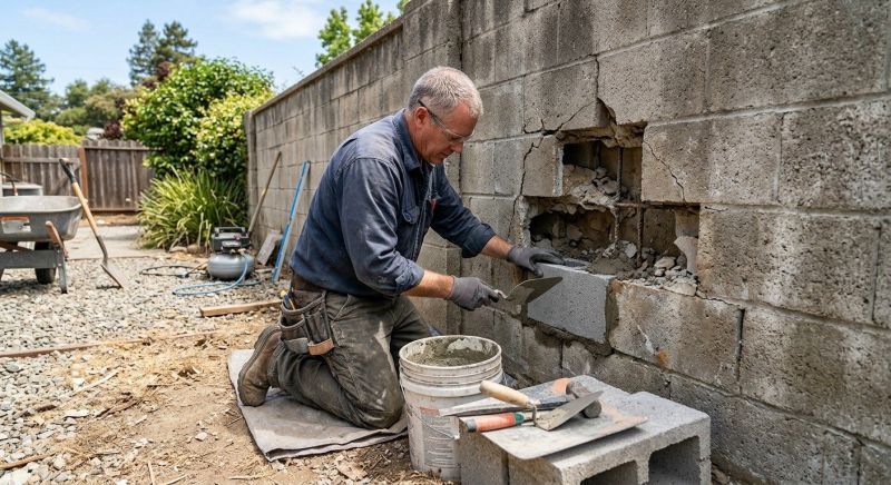 Concrete Block Repair in Comfort, TX