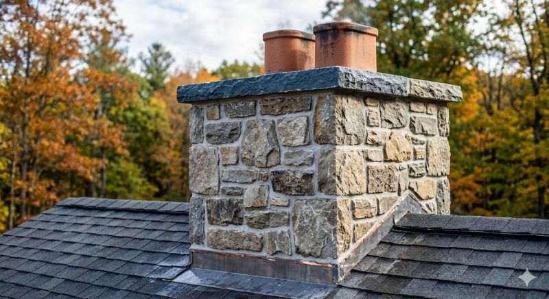 Stone Chimney Installation in Center Point, TX