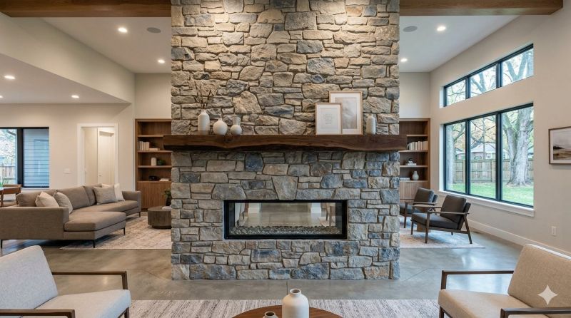 Stone Chimney Installation in Comfort, TX
