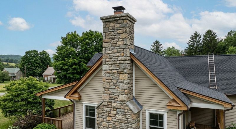 Stone Chimney Installation in Kerrville, TX