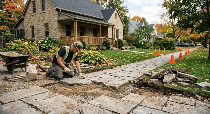Stone Walkway Repair in Kerrville, TX