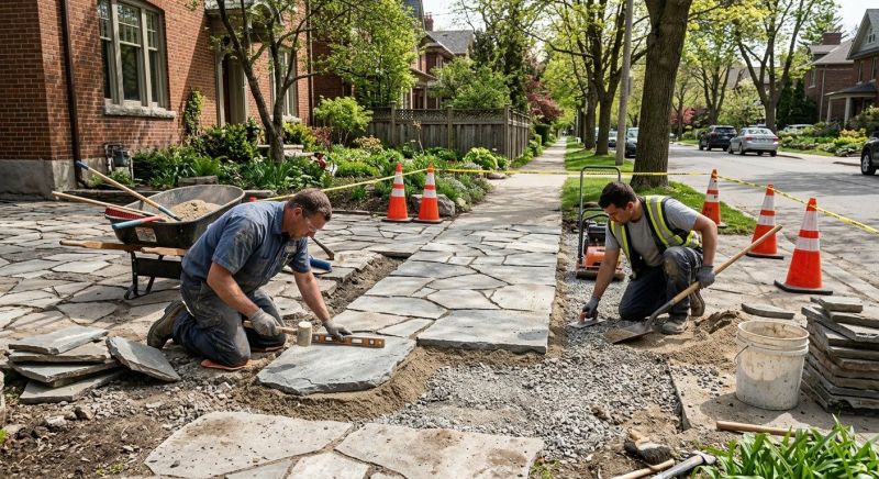 Stone Walkway Repair in Kerrville, TX