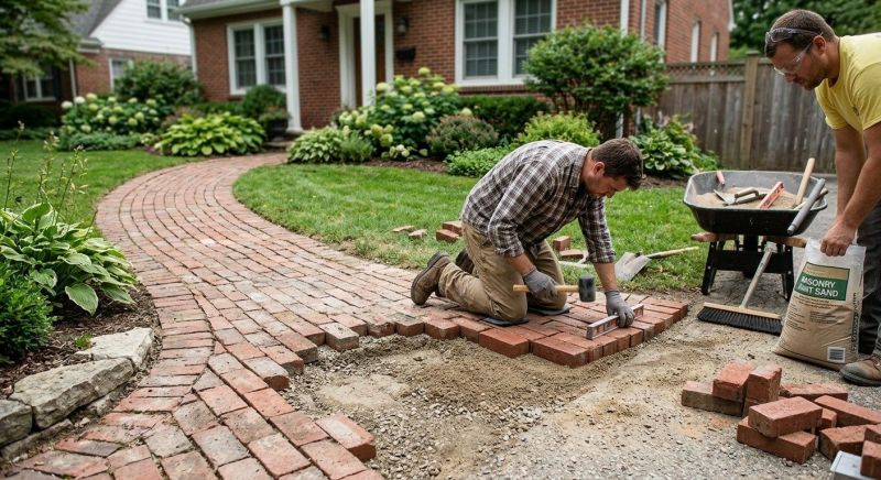 Stone Walkway Repair in Kerrville, TX