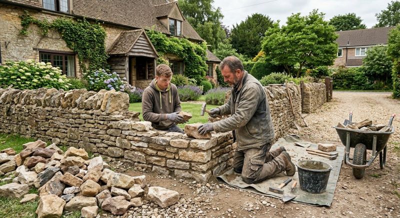 Stone Wall Repair in Comfort, TX
